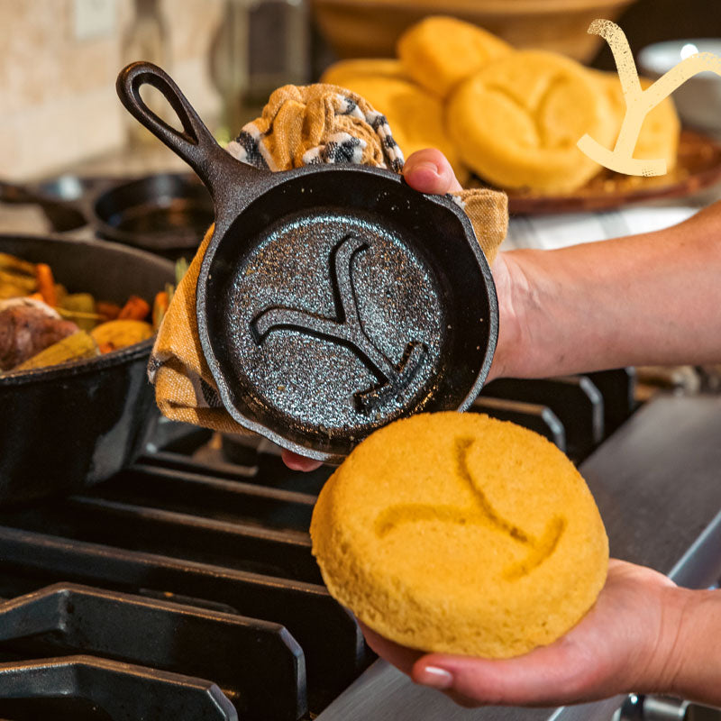 Yellowstone? 5 Inch Seasoned Cast Iron Power Y Mini Skillet