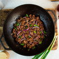 14 Inch Seasoned Cast Iron Wok