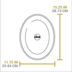 13.25 Inch Jumbo Oval Walnut Wood Underliner