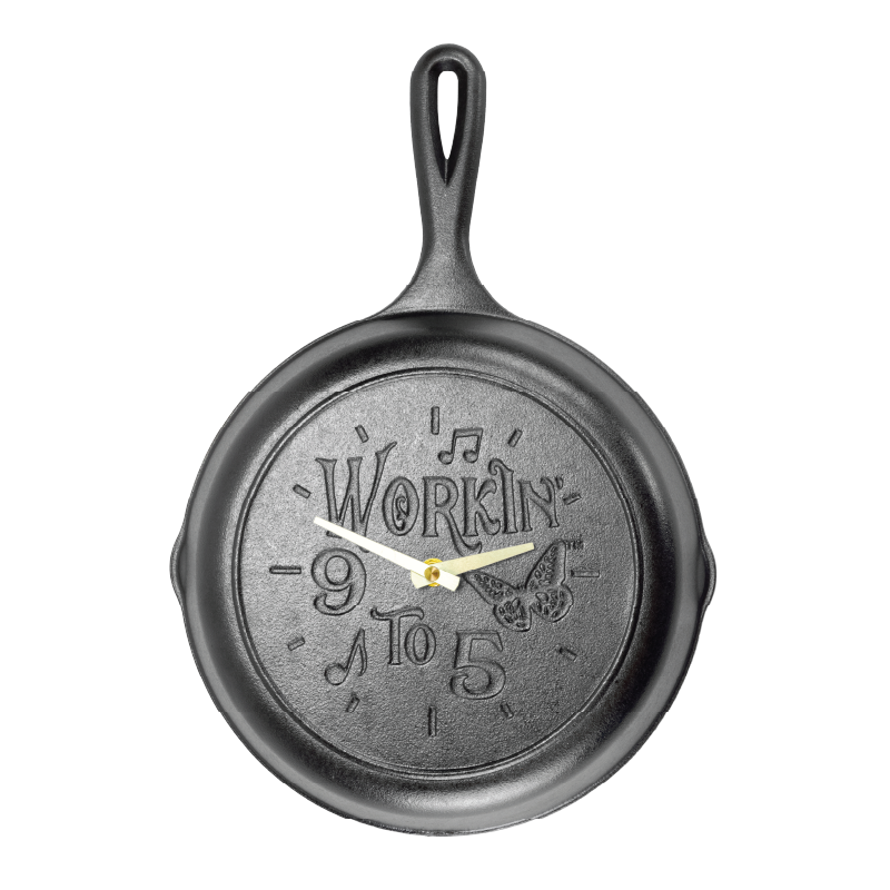 Dolly Parton 9 to 5 Skillet Clock