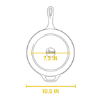 Cast Iron Covered Deep Skillet