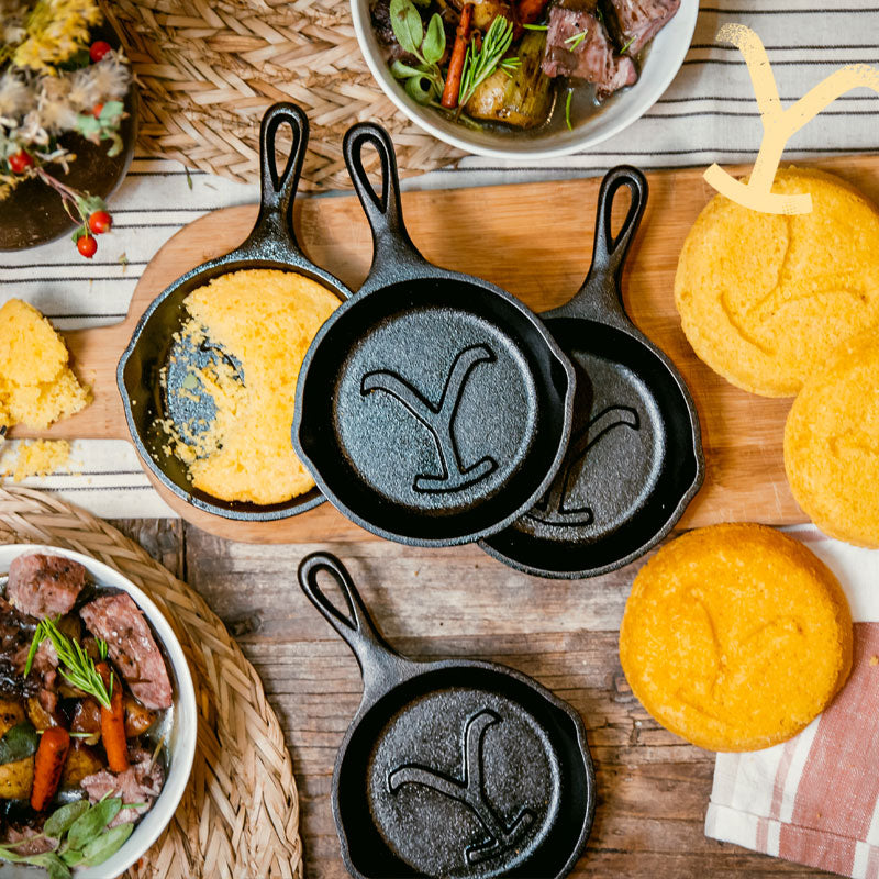 Yellowstone? 5 Inch Seasoned Cast Iron Power Y Mini Skillet