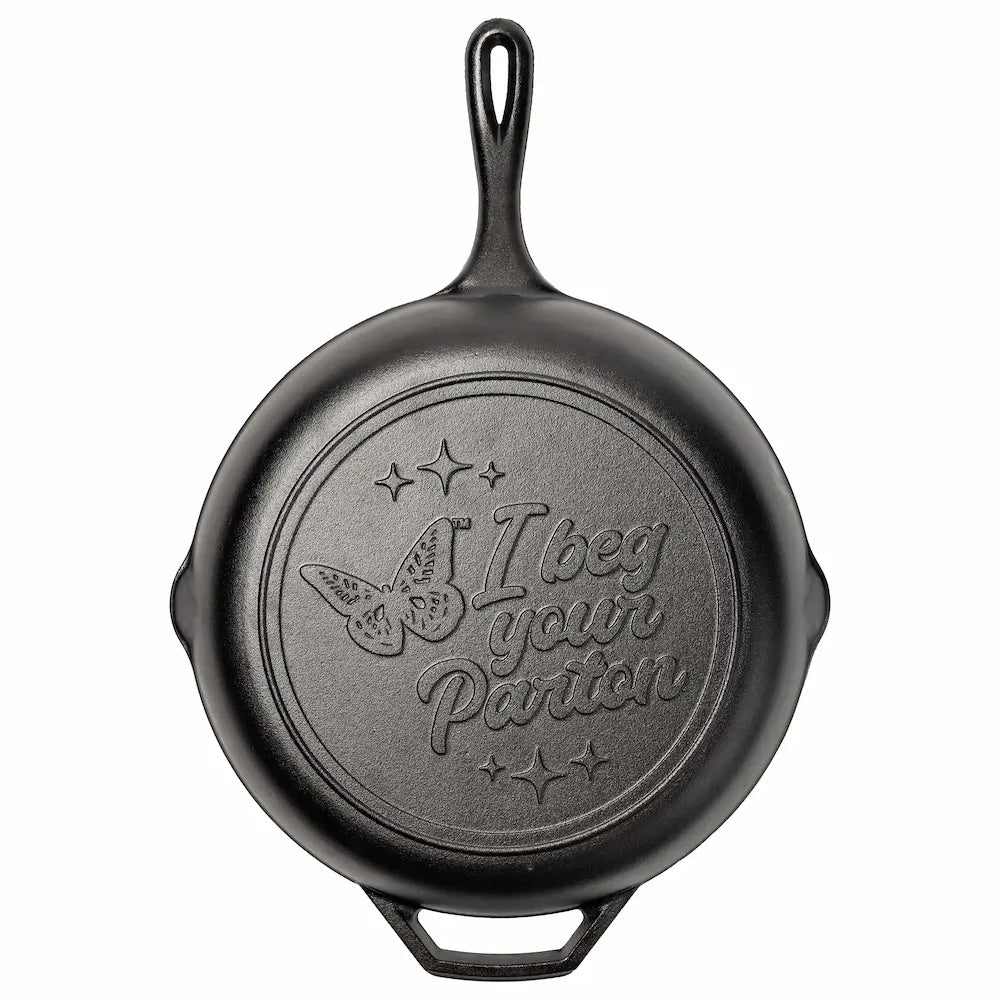 12 Inch Chef Collection Dolly Parton Skillet. I Beg Your Parton