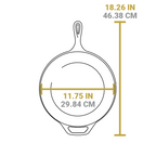 Cast Iron Covered Deep Skillet