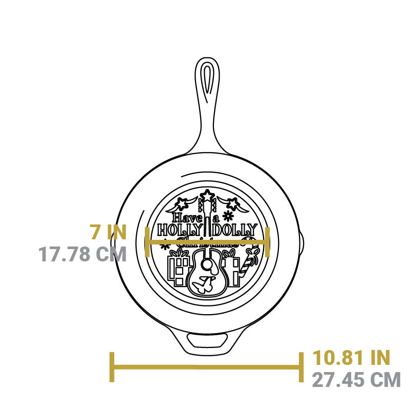 10 Inch Chef Collection Dolly Parton Skillet. Have a Holly Dolly Christmas