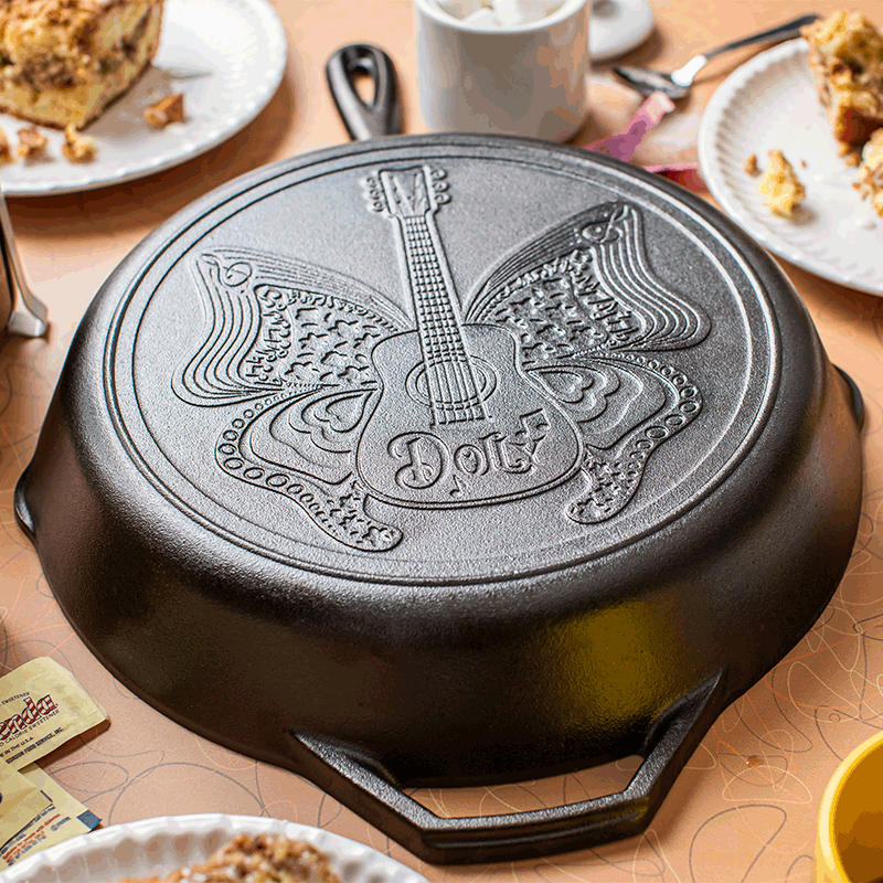 12 Inch Love is Like a Butterfly Dolly Parton Skillet