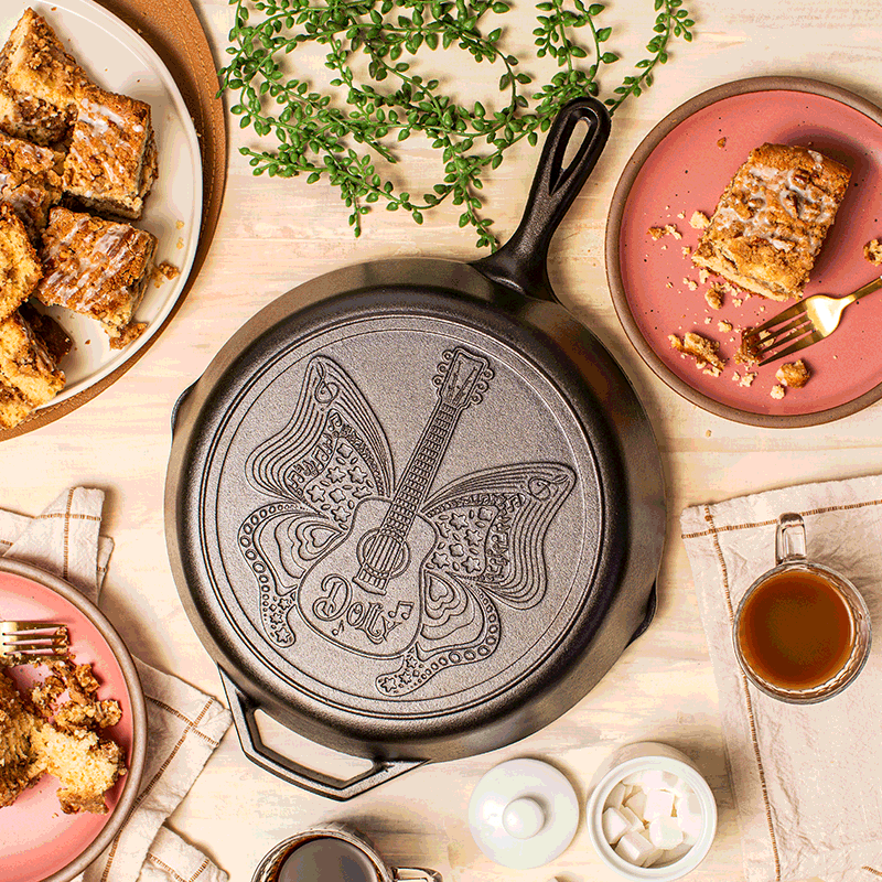 12 Inch Love is Like a Butterfly Dolly Parton Skillet