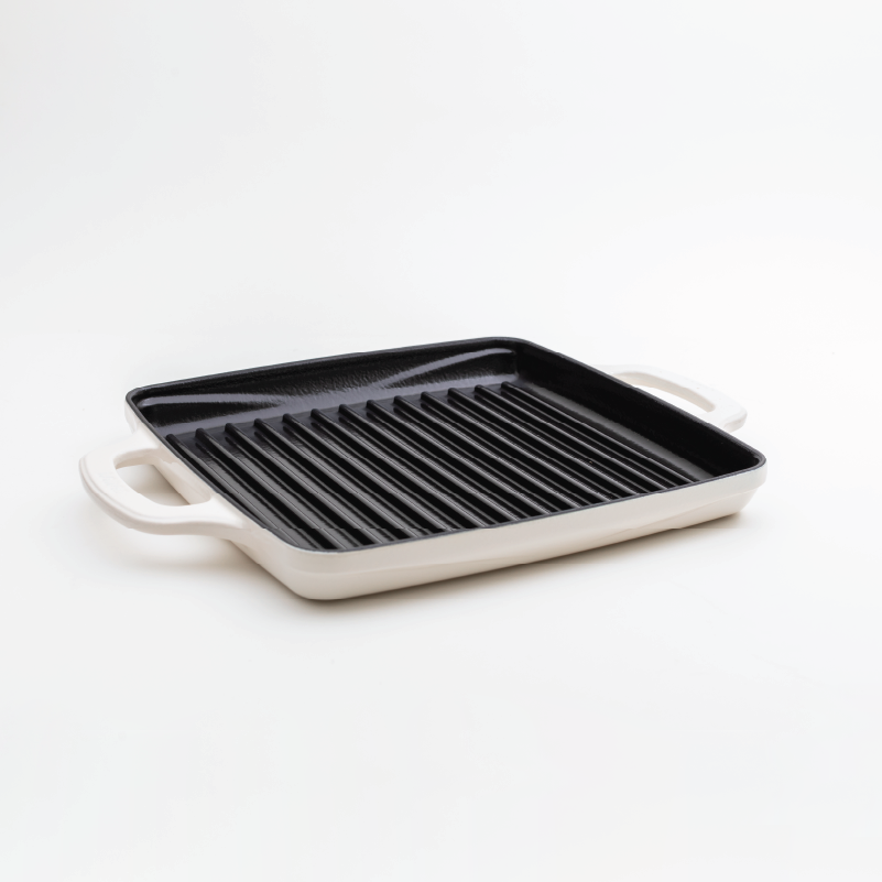 USA Enamel 11 Inch Enameled Cast Iron Grill Pan