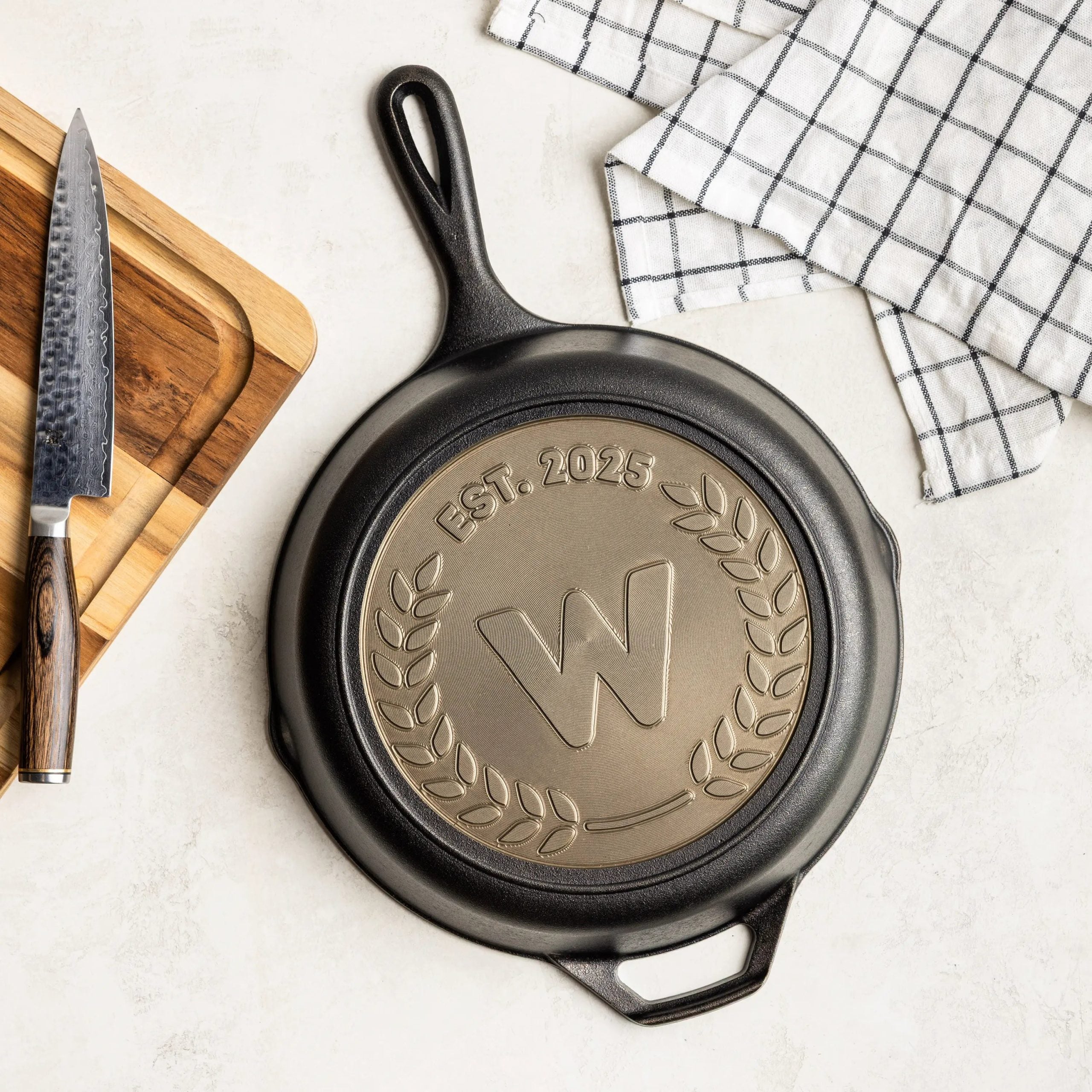 Custom Engraved Monogram Skillet