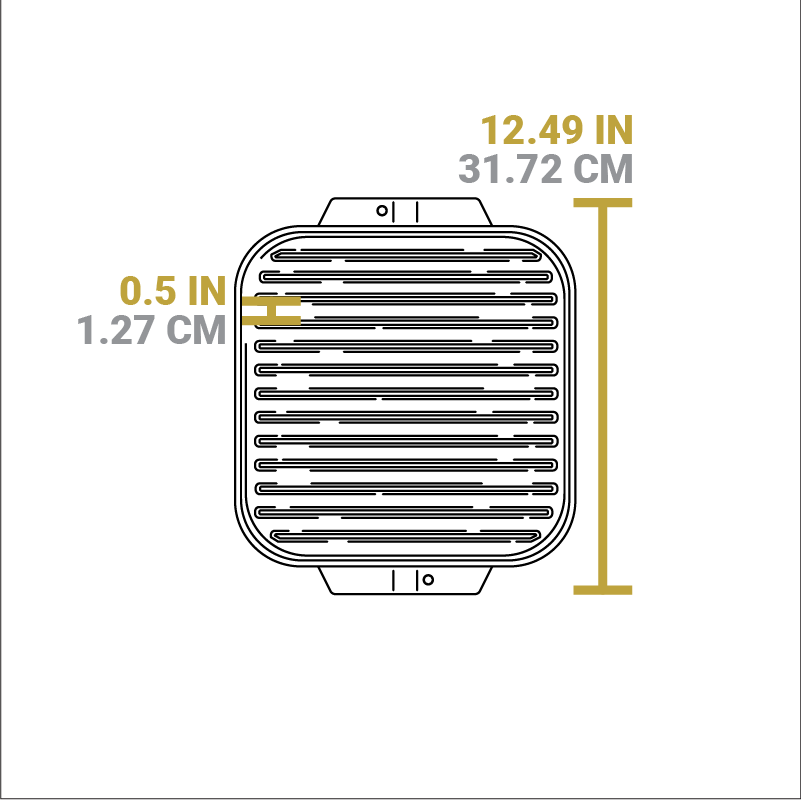 10.5 Inch Single Burner Reversible Grill/Griddle