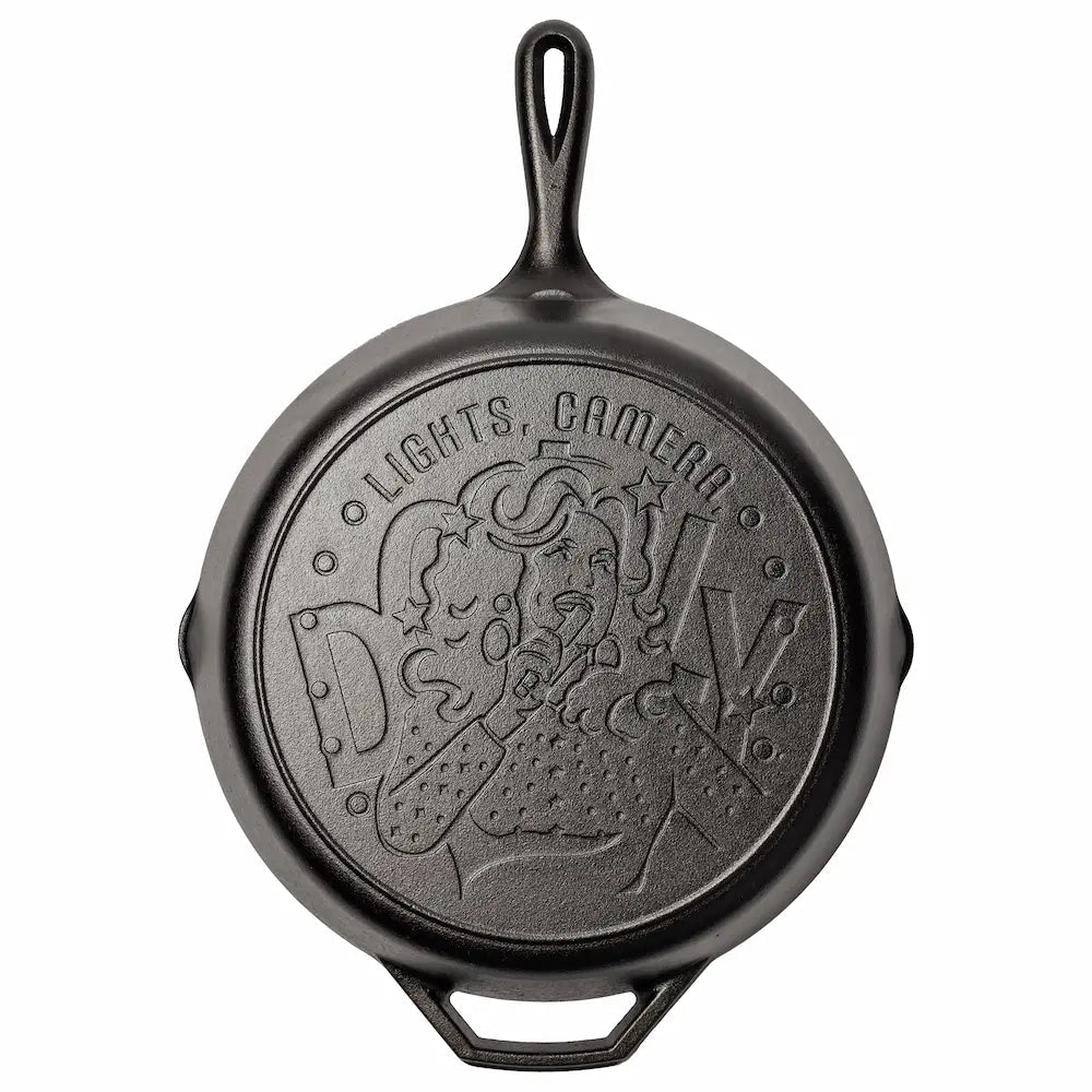 12 Inch Dolly Parton Skillet. Lights. Camera. Dolly