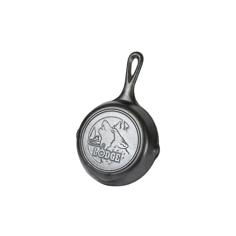 Wildlife Series? 6.5 Inch Cast Iron Wolf Skillet