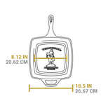 Yellowstone? 10.5 Inch Square Seasoned Cast Iron Cowboy Grill Pan