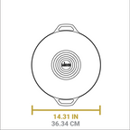 14 Inch Seasoned Cast Iron Wok