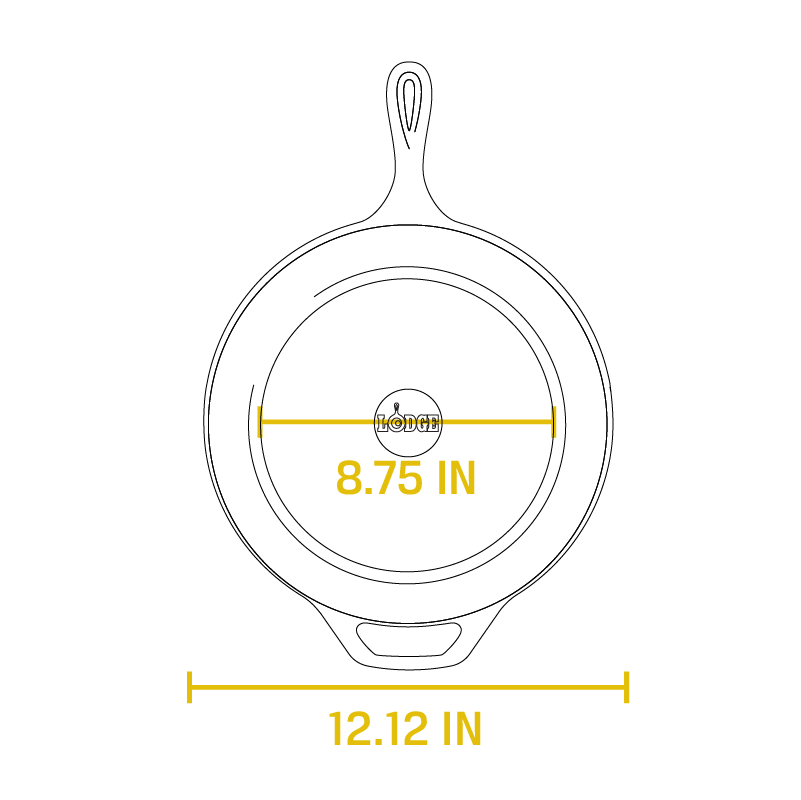 Cast Iron Covered Deep Skillet