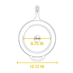 Cast Iron Covered Deep Skillet