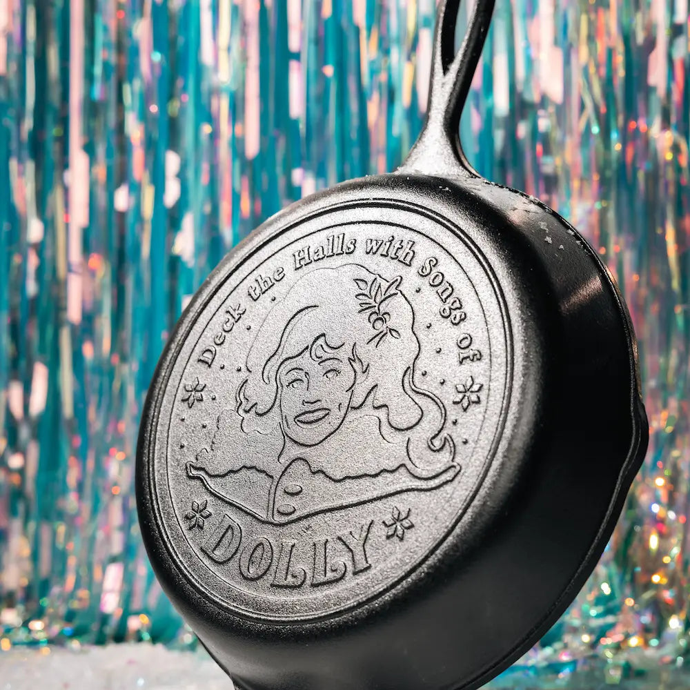 10.25 Inch Dolly Parton Skillet. Deck The Halls