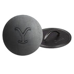 Yellowstone? 8 Inch Round Seasoned Cast Iron Power Y Grill Press