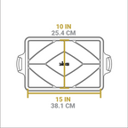 15.5 x 10.5 Inch Seasoned Cast Iron Baking Pan