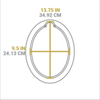 13.25 Inch Jumbo Oval Walnut Wood Underliner
