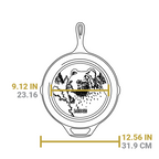 Wildlife Series? 12 Inch Cast Iron Bear Skillet
