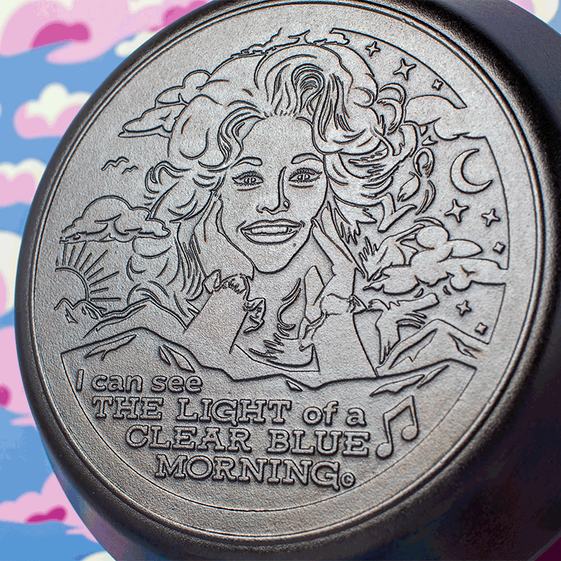 13.25 Inch Light of a Clear Blue Morning Dolly Parton Skillet